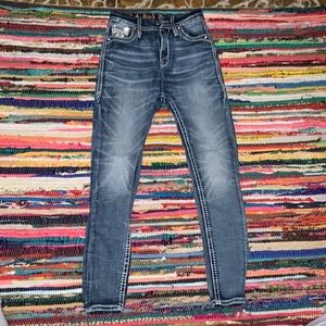 Rock revival,ultra high rise, curvy ankle skinny, size 25